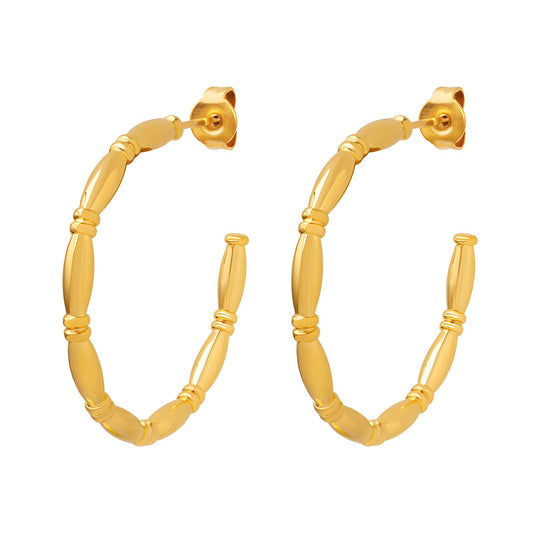 18K gold plated Stainless steel hoop earrings